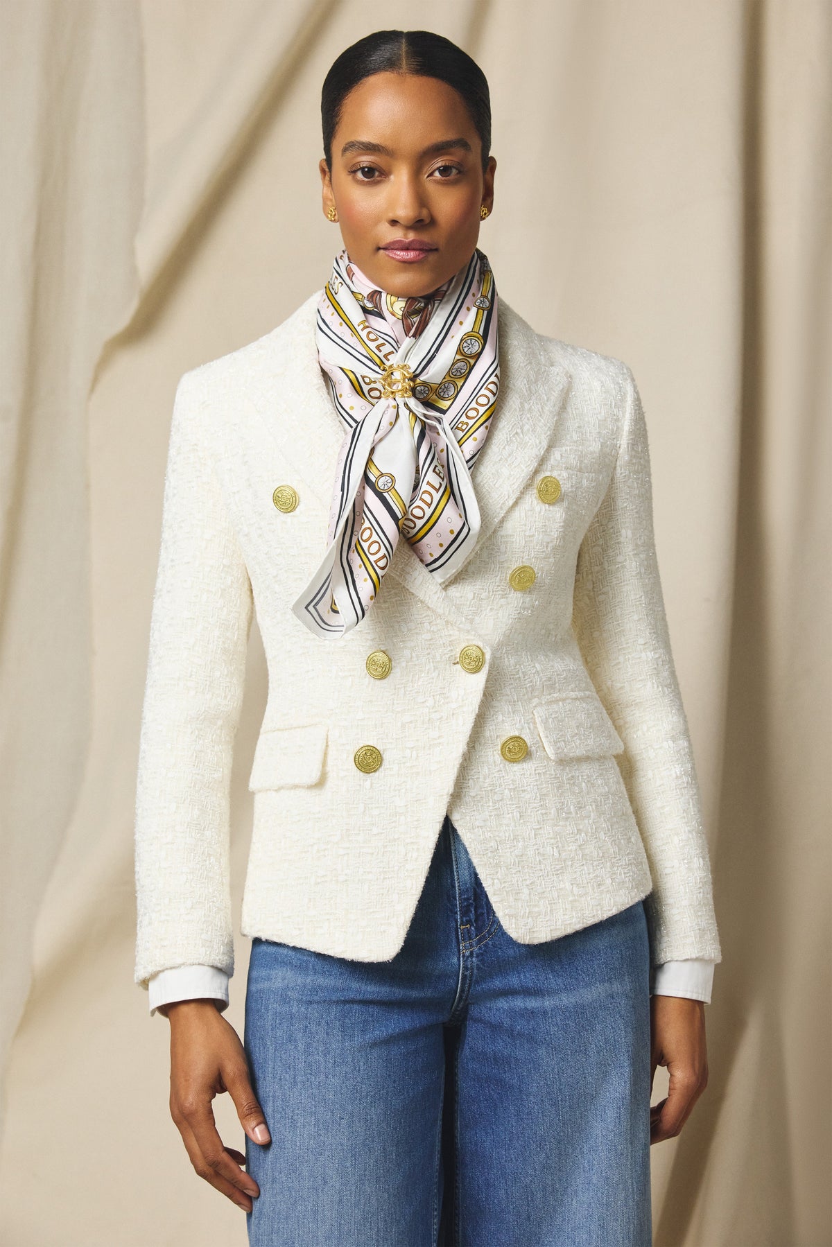 HC x Boodles Silk Scarf (Gold)