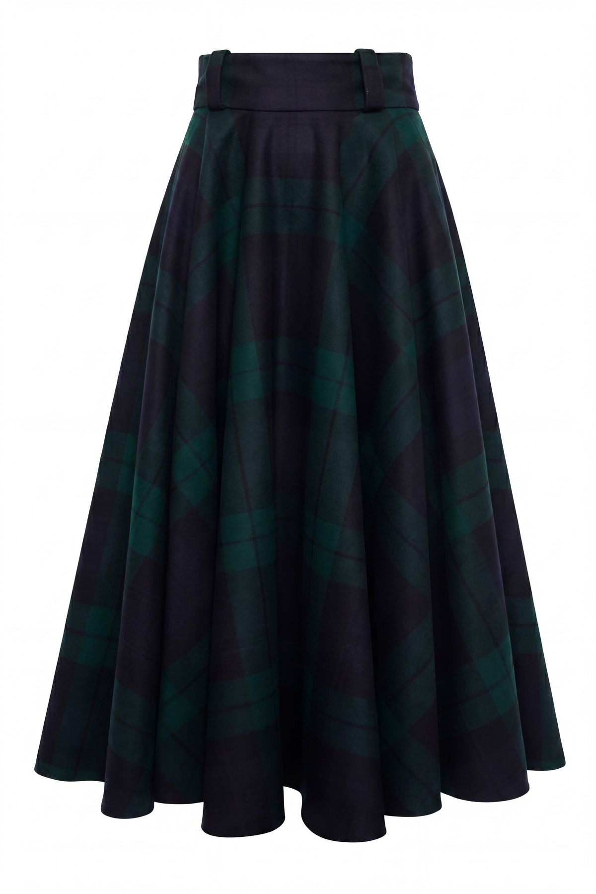 360 Maxi Tweed Circle Skirt (Blackwatch)