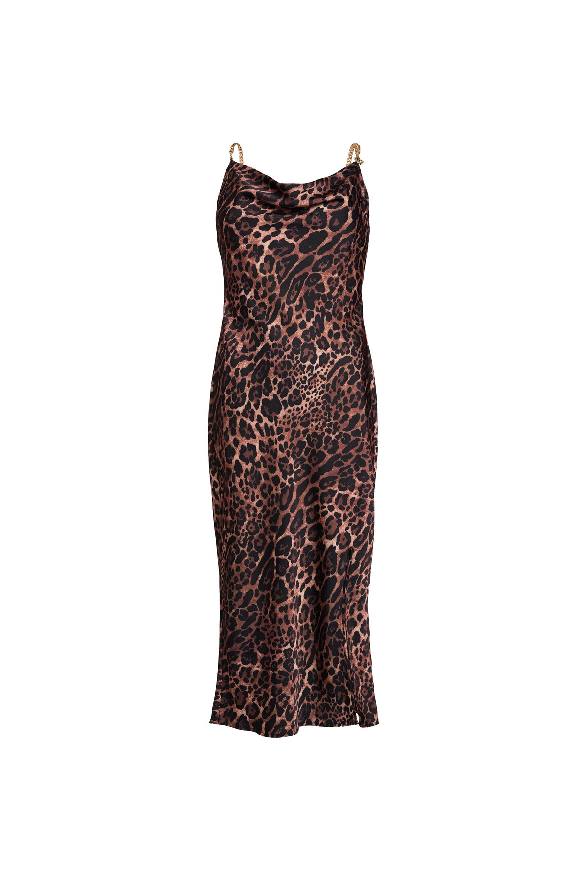Aurora Satin Dress (Leopard)