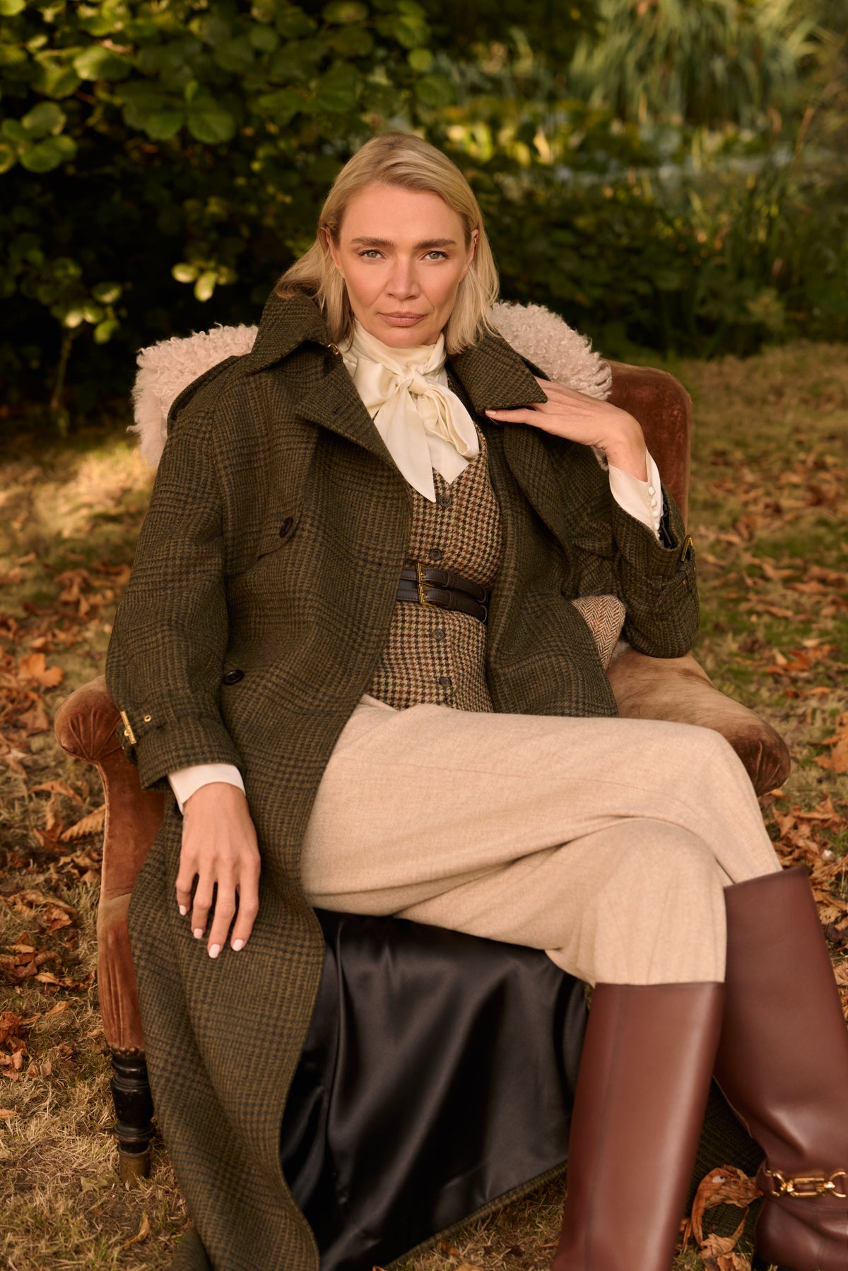 Full Length Soho Trench Coat (Forest Prince Of Wales)