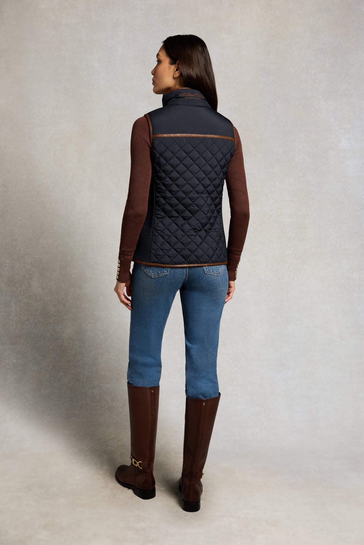 Boughton Diamond Quilt Gilet (Ink Navy)