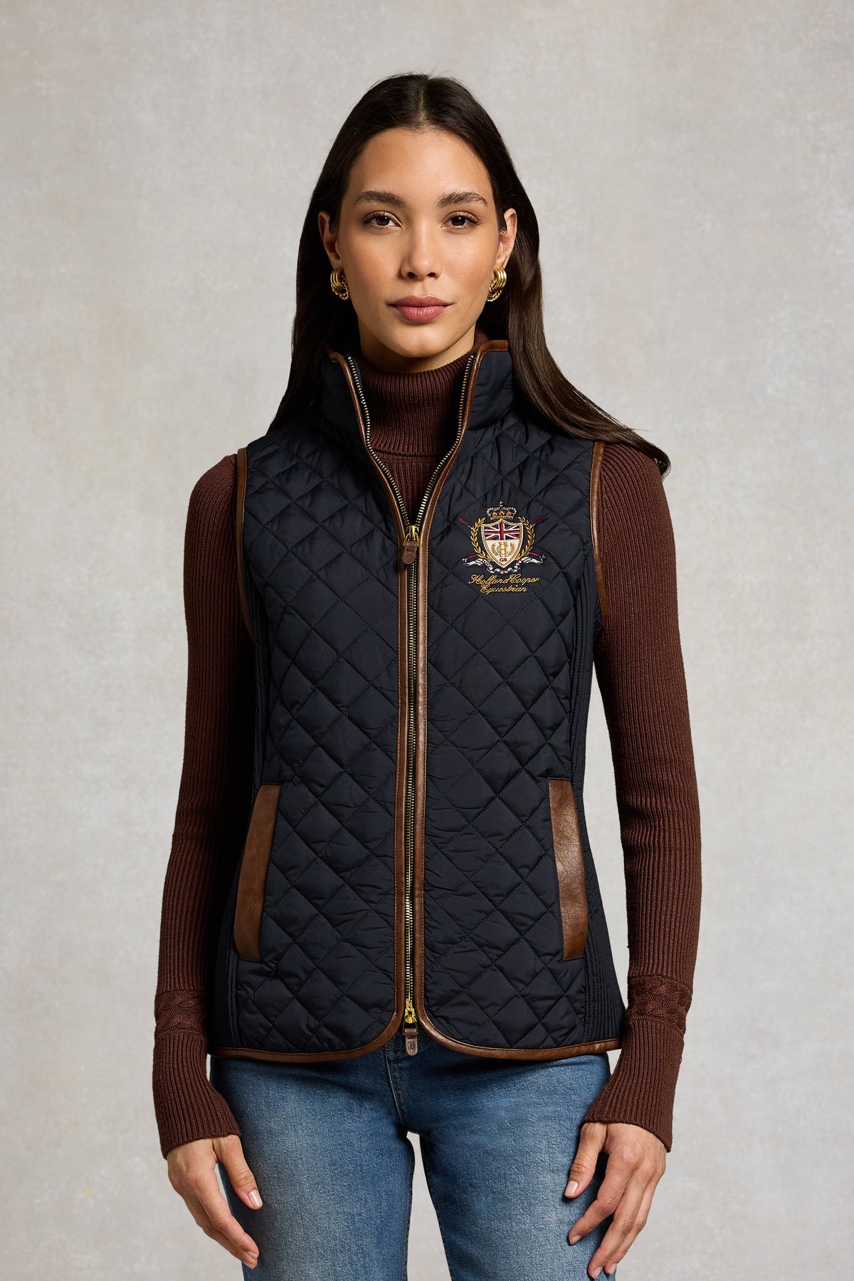 Boughton Diamond Quilt Gilet (Ink Navy)