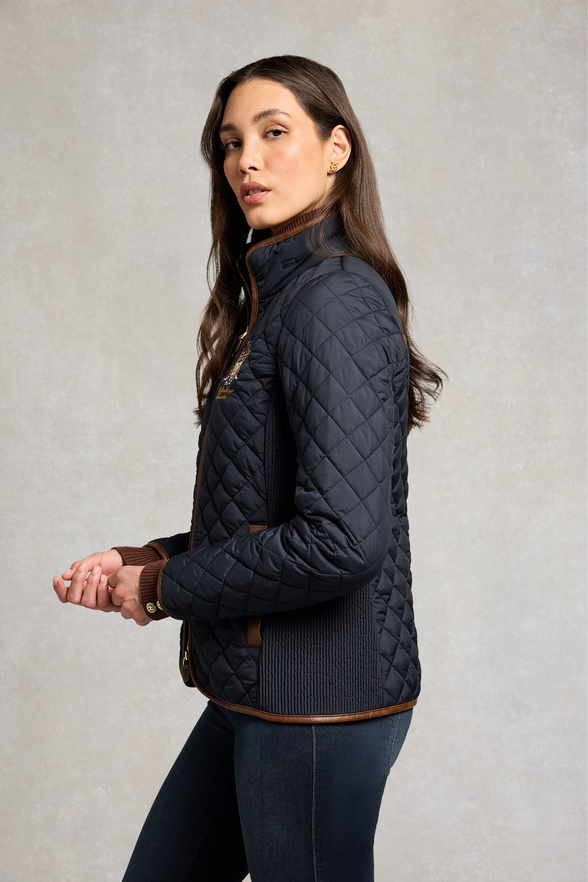 Boughton Diamond Quilt Jacket (Ink Navy)