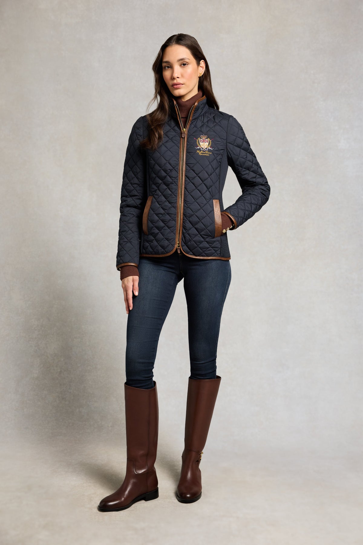 Boughton Diamond Quilt Jacket (Ink Navy)