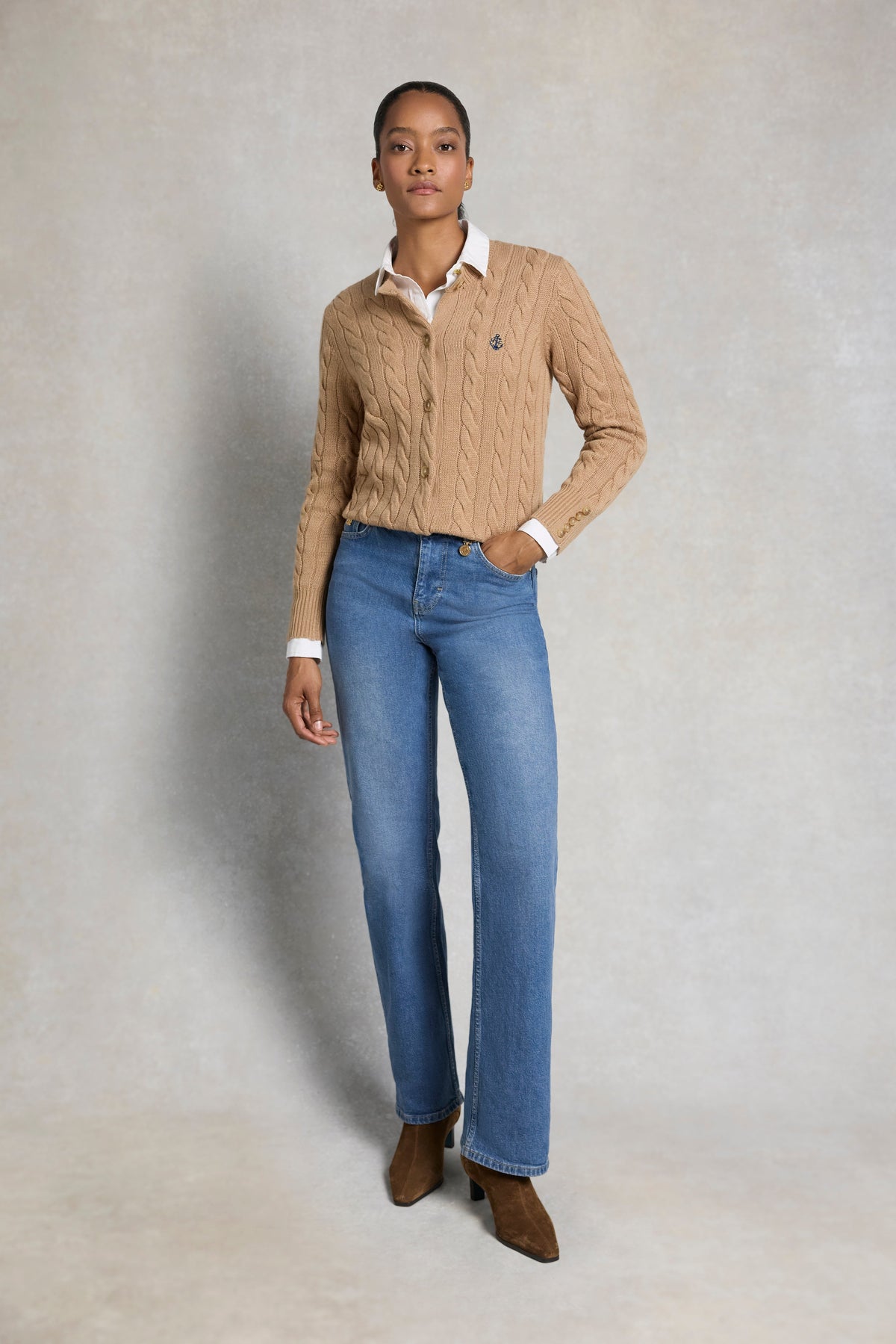 Bourton Cardigan (Camel)