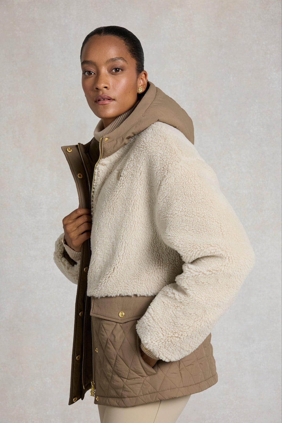 Bradwell Hooded Fleece (Natural Chestnut)