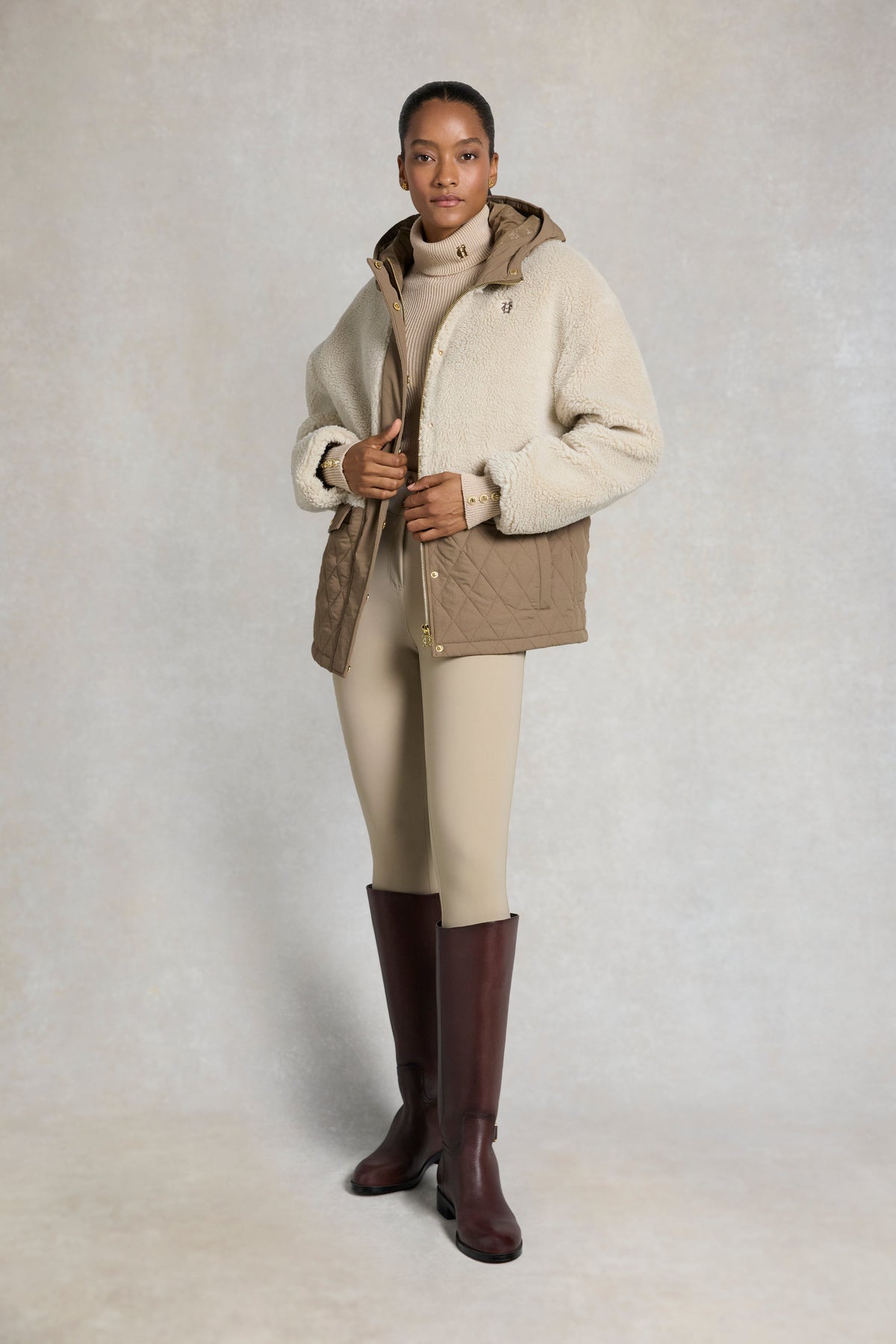 Bradwell Hooded Fleece (Natural Chestnut)