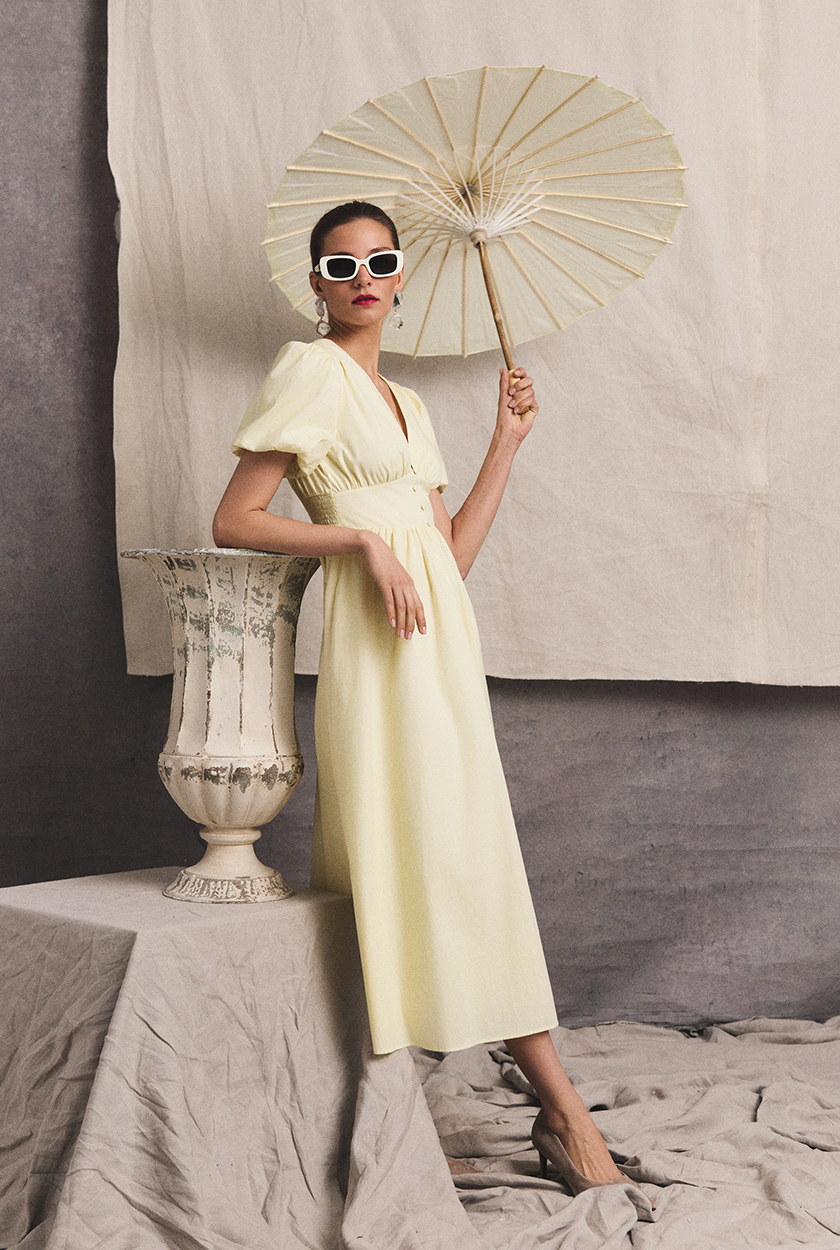 The Paige Dress (Lemon) Look