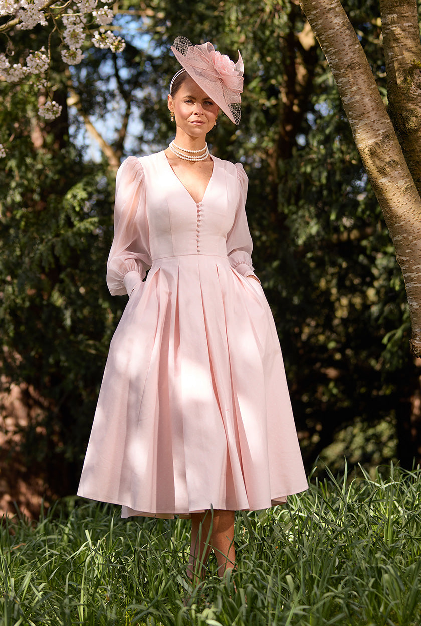 Lucie Dress (Blush Polka Dot)