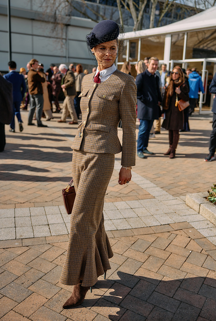 Tailored Peplum Jacket (Abbot Check Tweed)