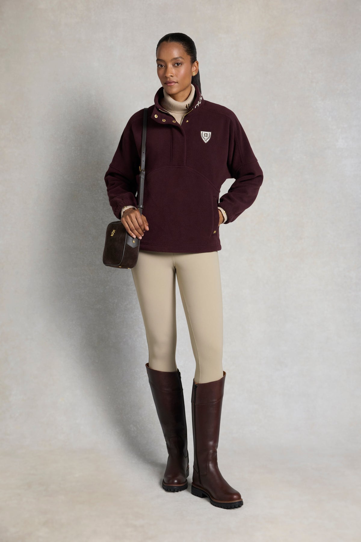 Cranborne Over Head Fleece (Mulberry)