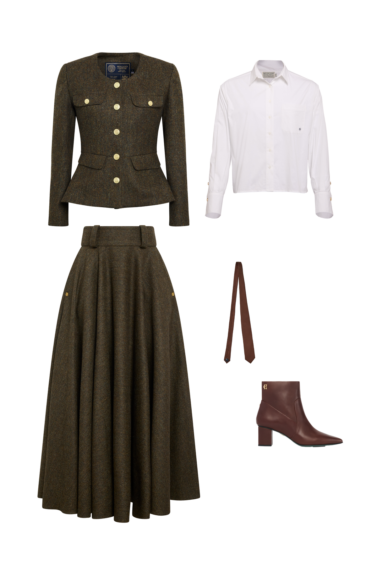 Jade Holland Cooper (Dark Green Herringbone)