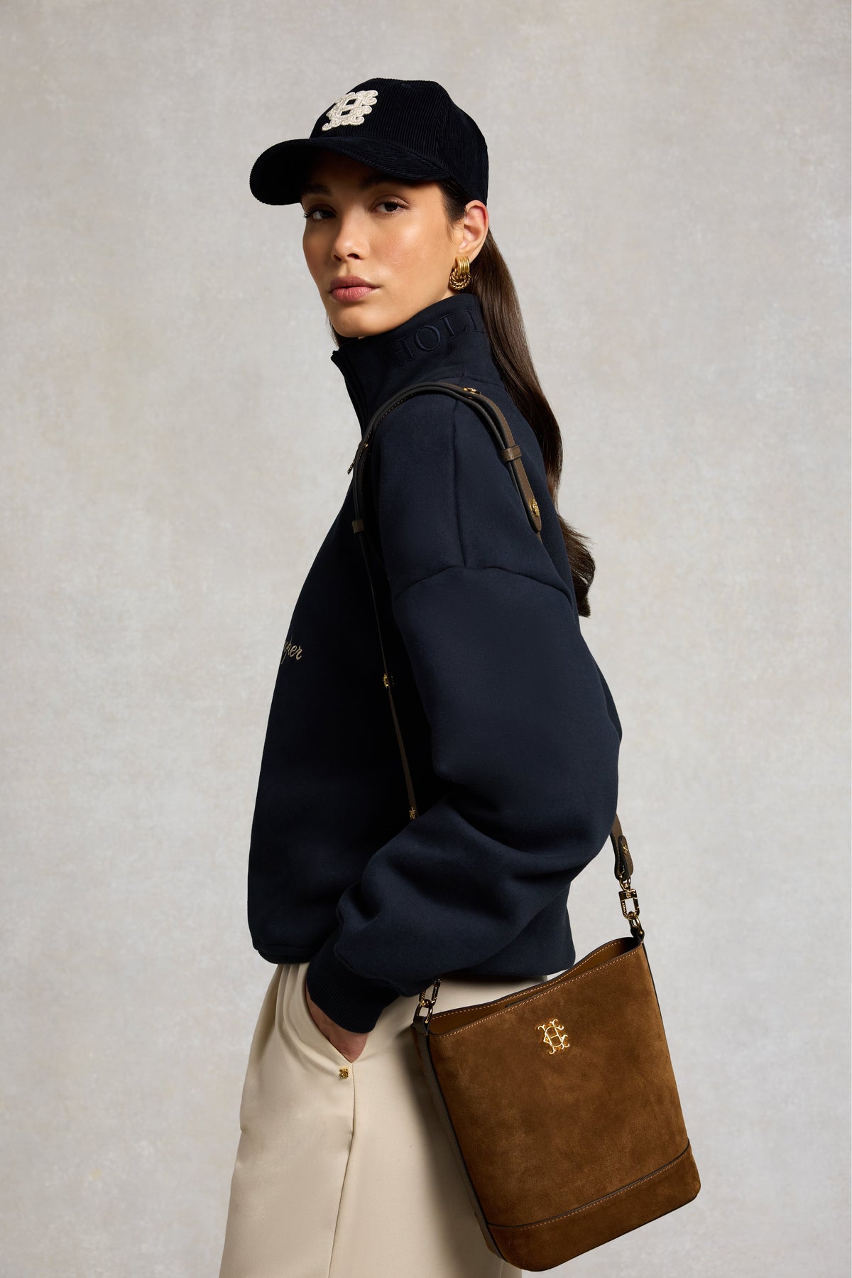 Essential Relaxed Quarter Zip Sweat (Ink Navy)