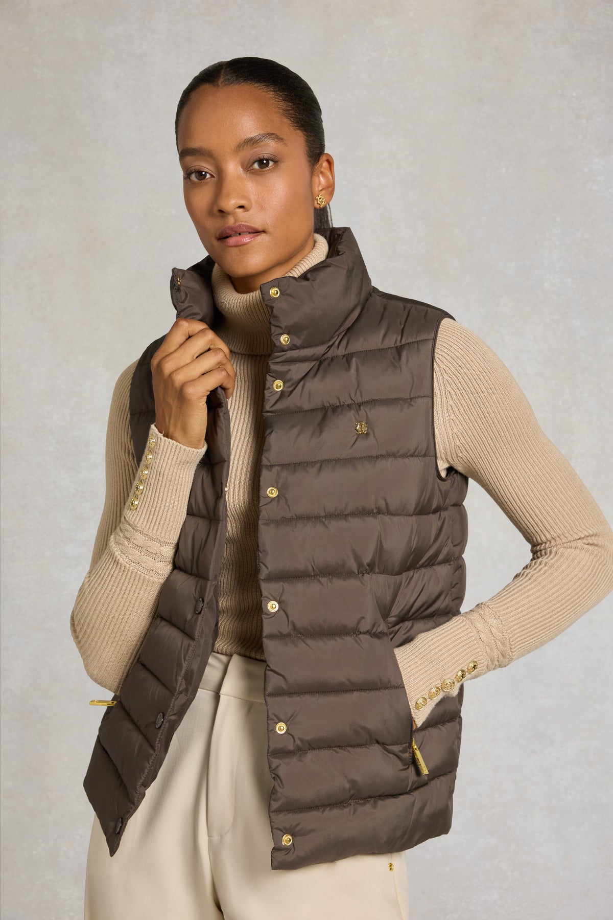 Ferncroft Padded Gilet (Olive Brown)