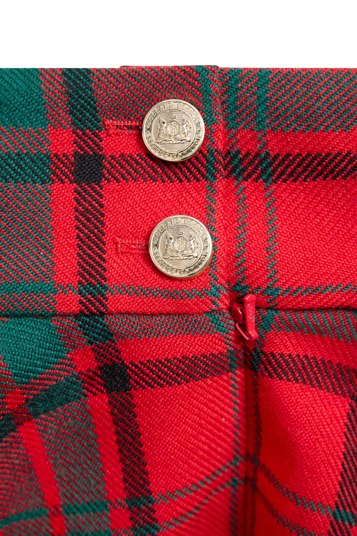 360 Maxi Tweed Circle Skirt (Red Tartan)