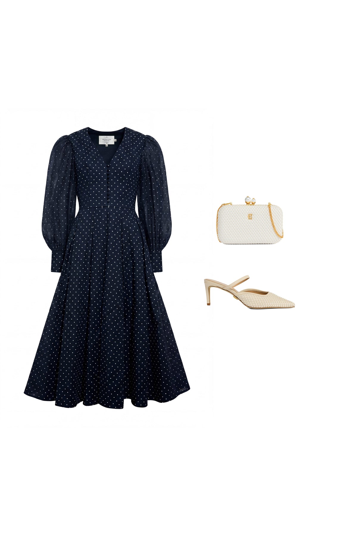 Georgia Phasey's Royal Ascot Look (Deep Navy Polka Dot)