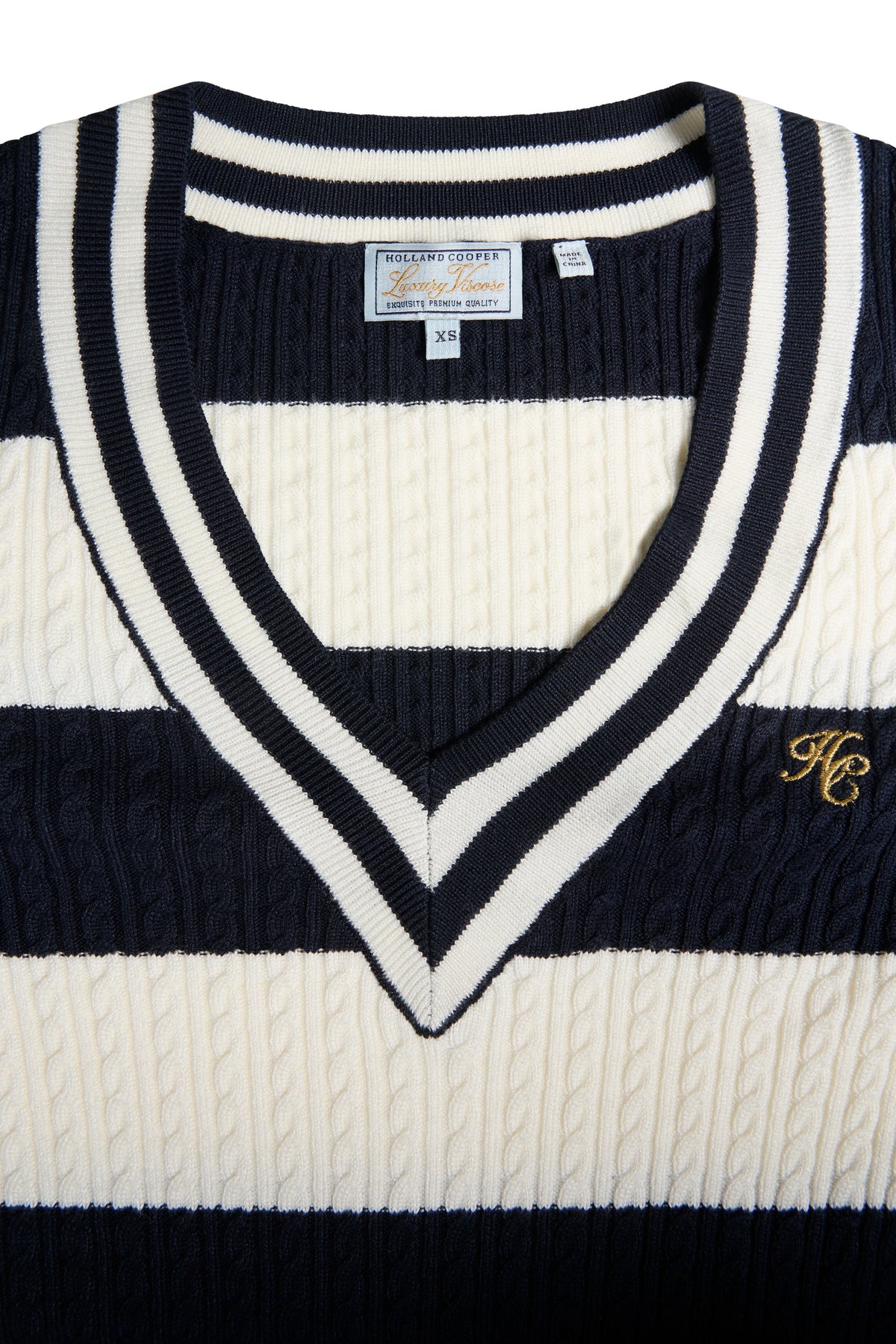 Badminton Knit (Ink Navy Stripe)