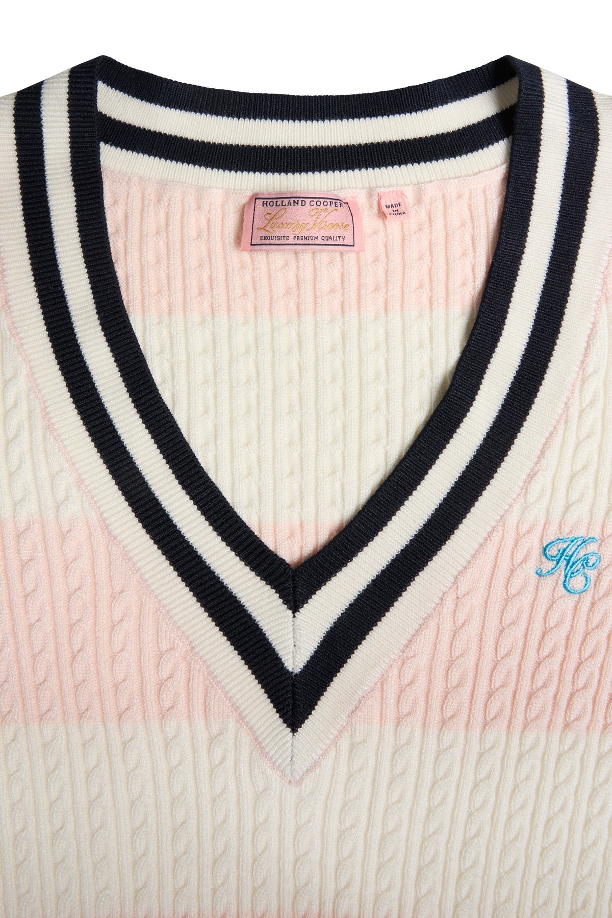 Badminton Knit (Blush Natural Stripe)