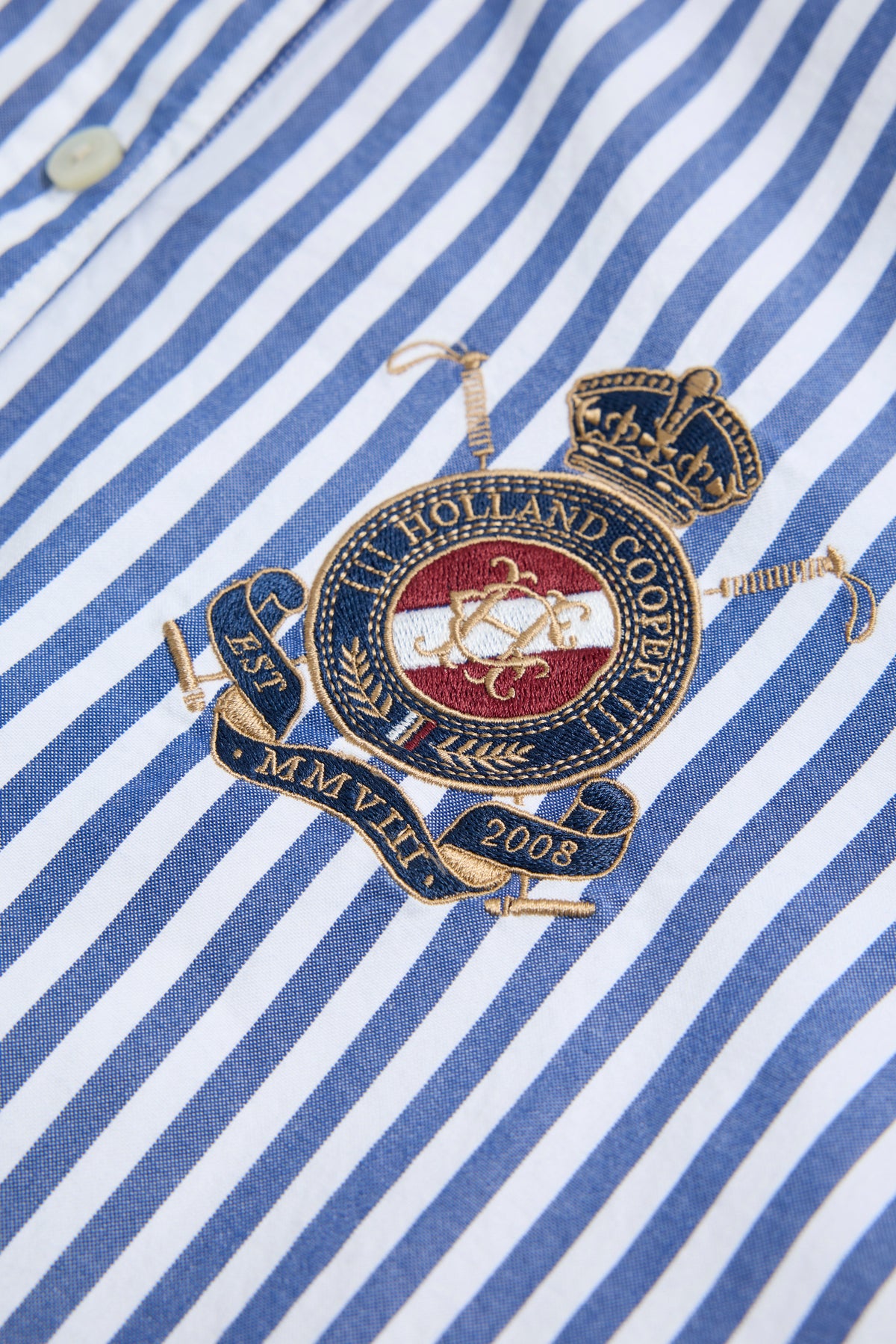 Classic Button Down Shirt (Navy Stripe)