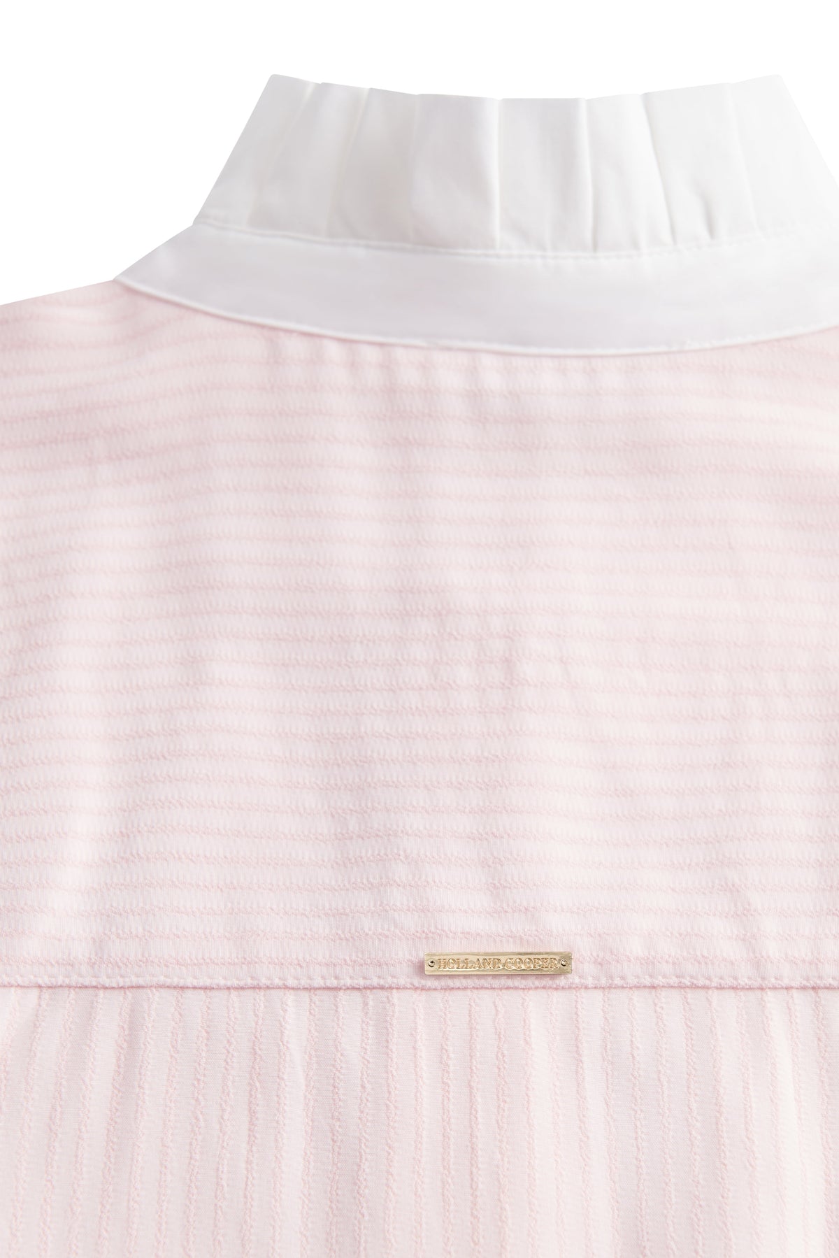 Ella Shirt (Soft Pink Jacquard Stripe)