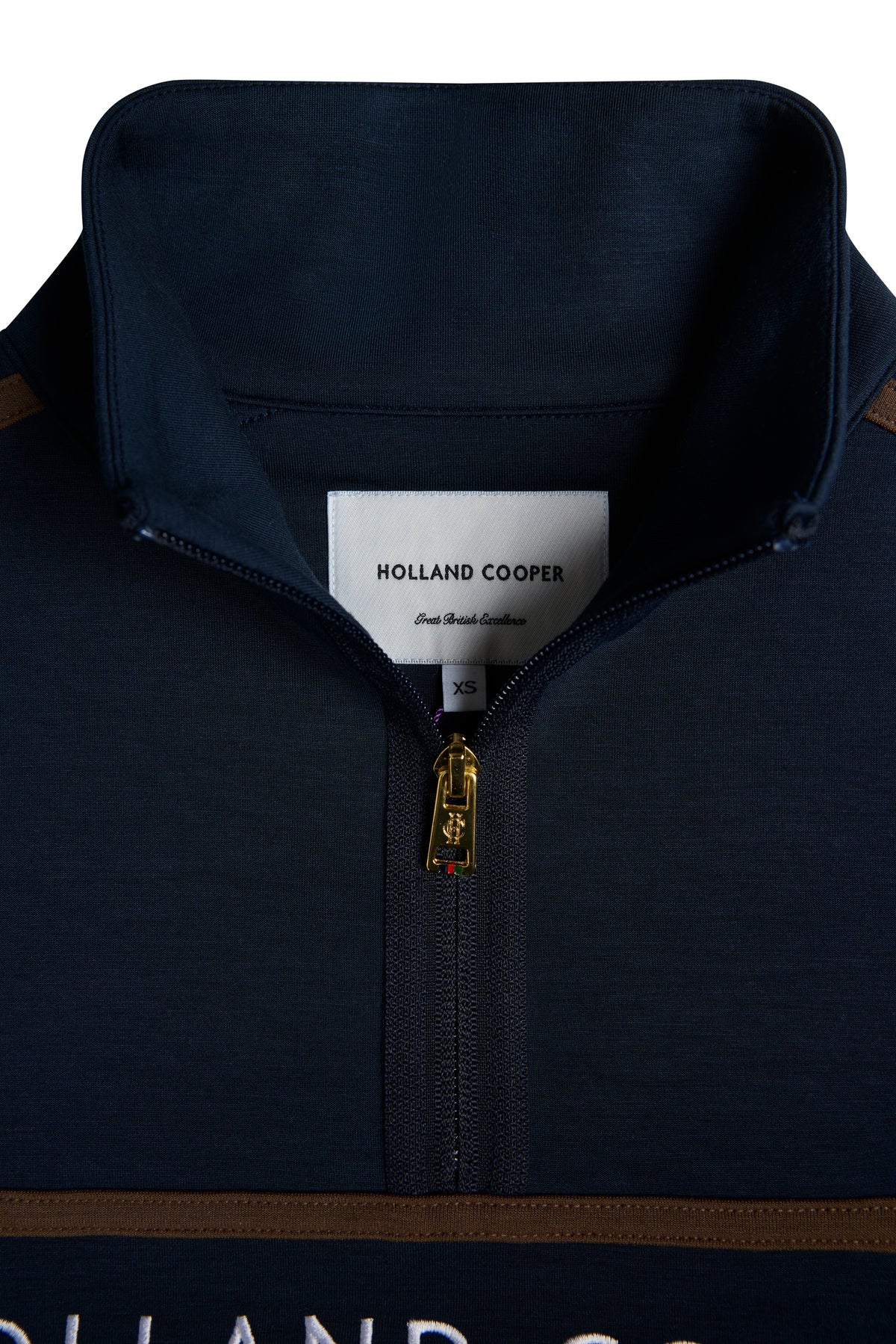 Equestrian Quarter Zip Neck Sweat (Ink Navy)