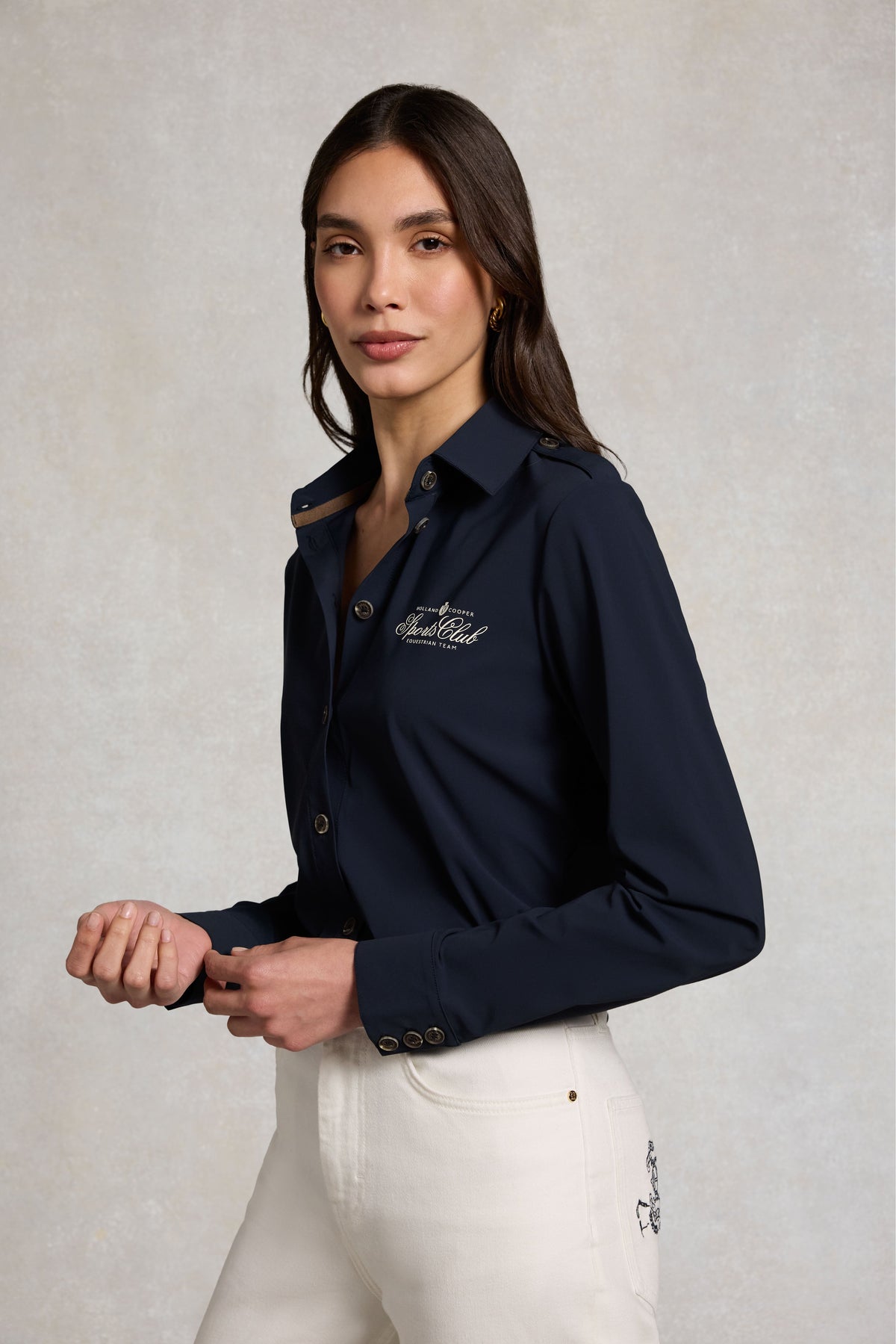 Equestrian Riding Shirt (Ink Navy)