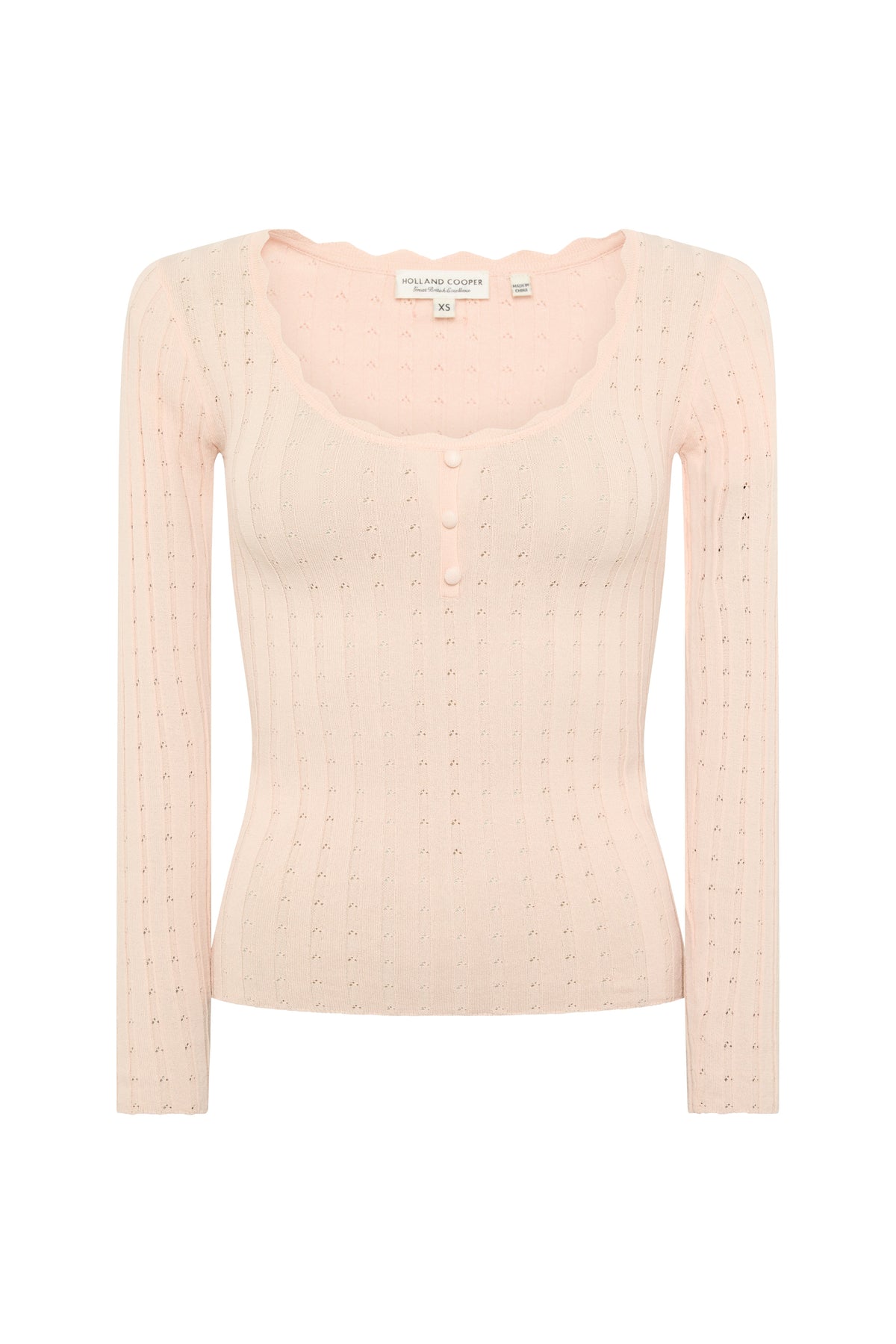 Helen Knitted Longsleeve Top (Pink)