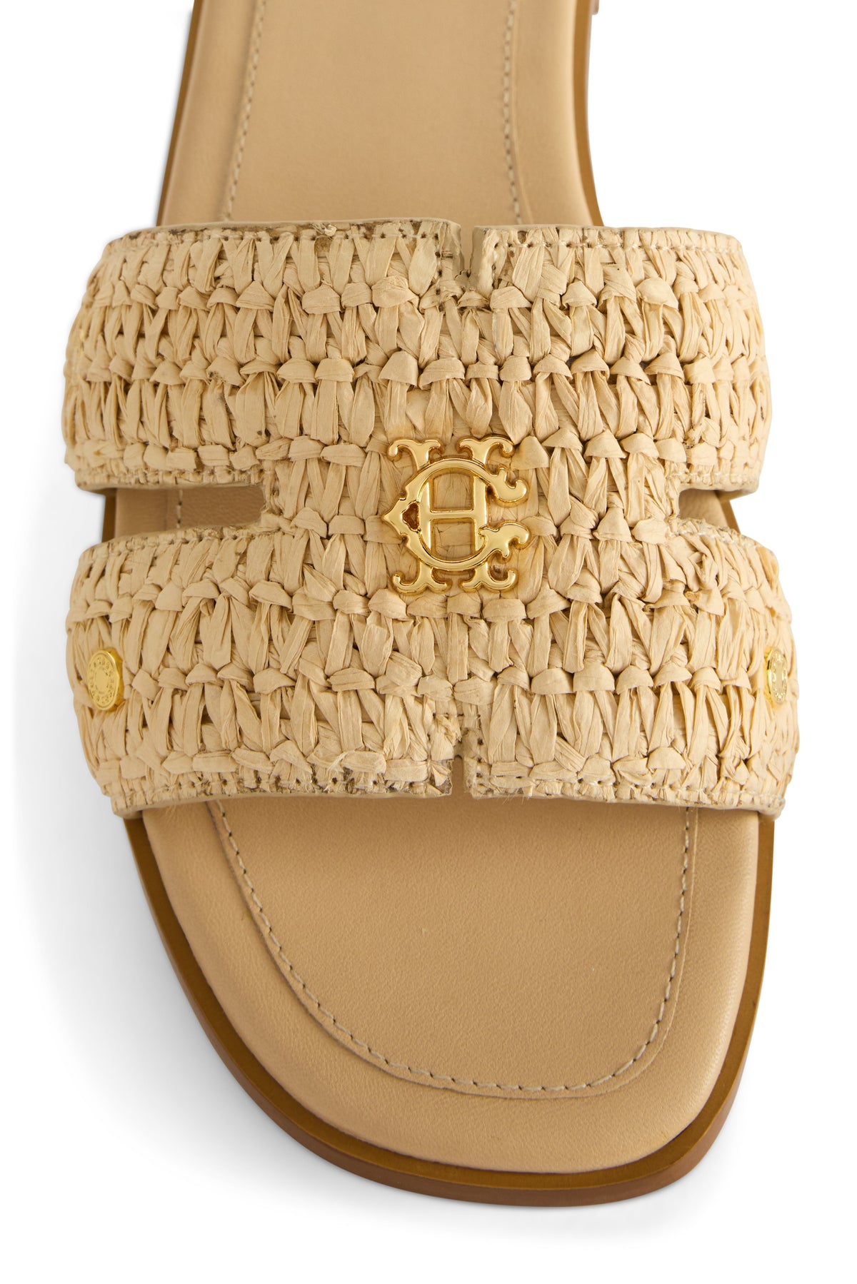 Heraldic Monogram Slides (Natural Straw)