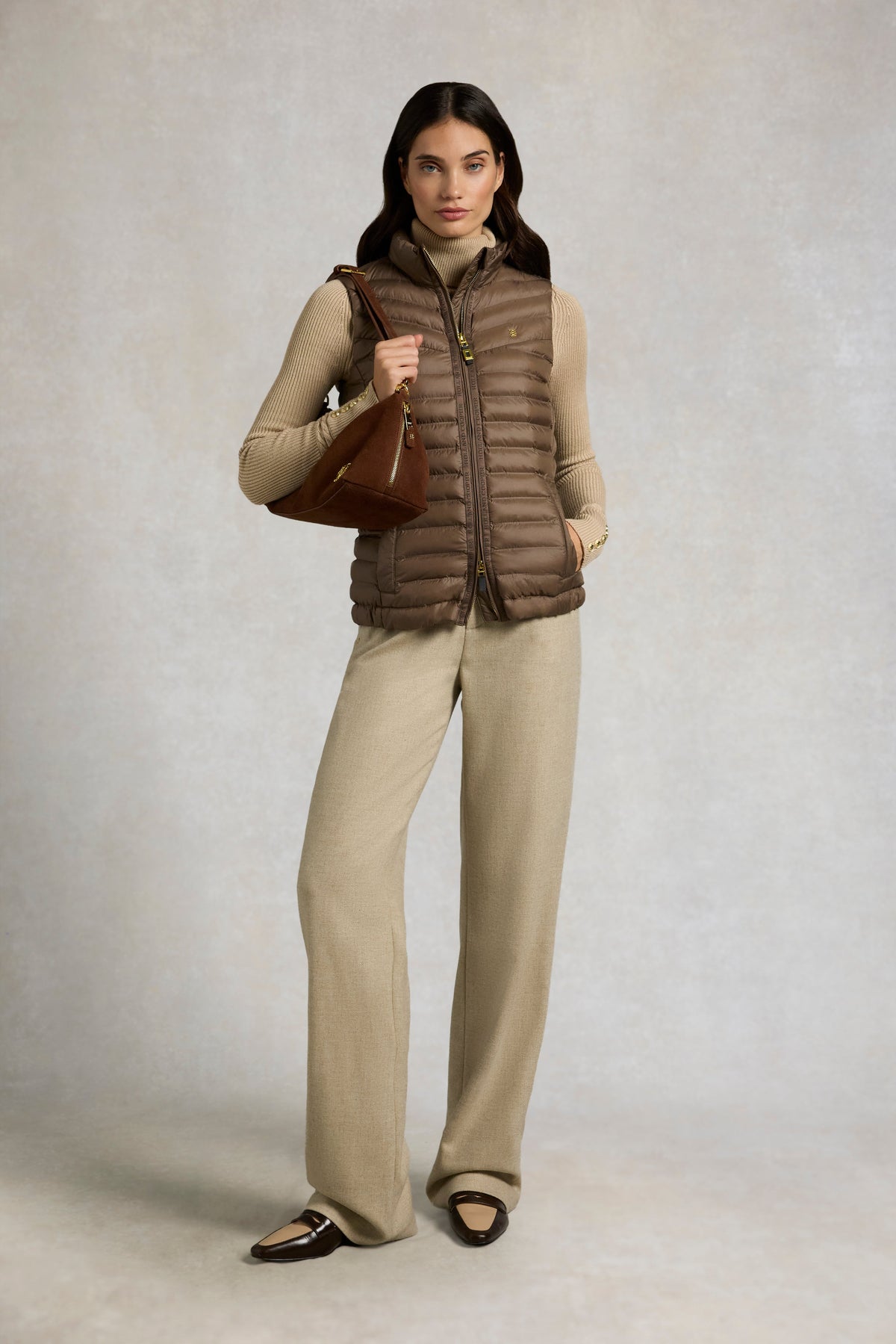 Lightweight Puffer Gilet (Chestnut)
