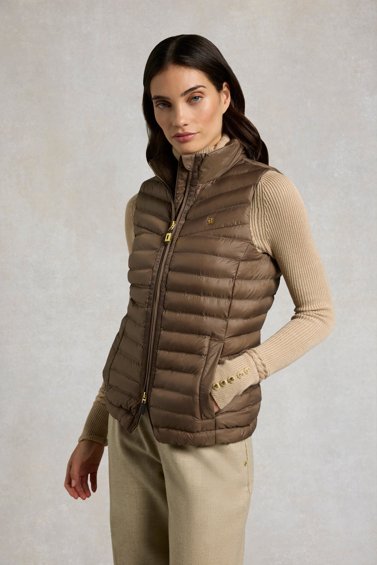 Lightweight Puffer Gilet (Chestnut)