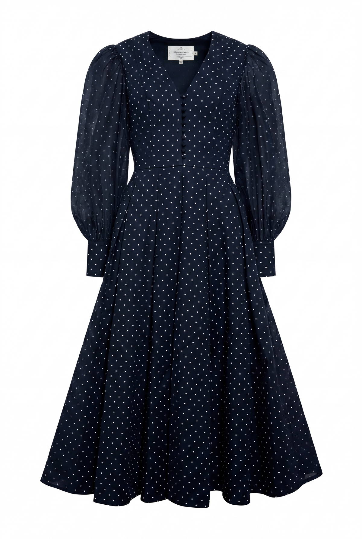 Georgia Phasey's Royal Ascot Look (Deep Navy Polka Dot)