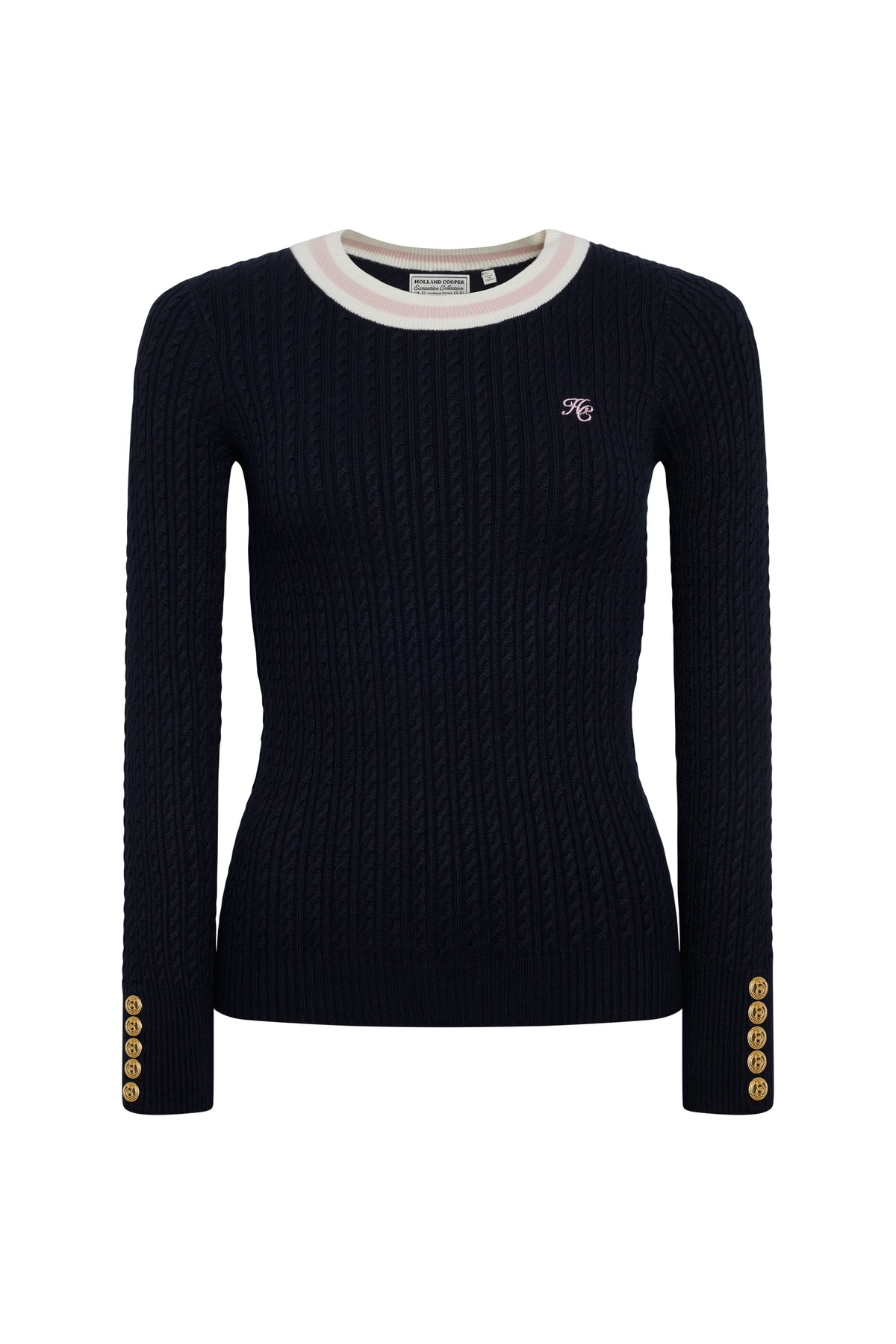 Lucy Crew Knit (Ink Navy Natural Pink)