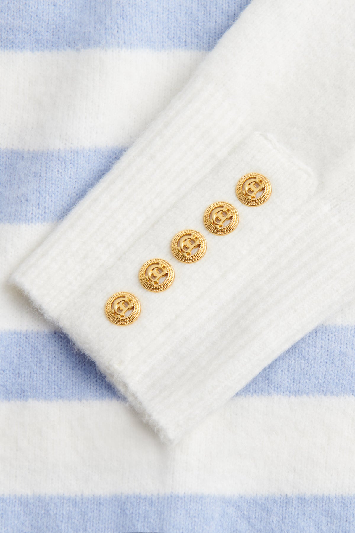 Lydia Quarter Zip Knit (Natural Powder Blue)