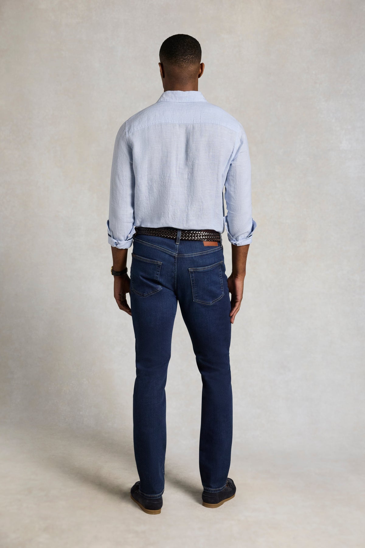 Men's Regular Fit Linen Shirt (Sky Blue)
