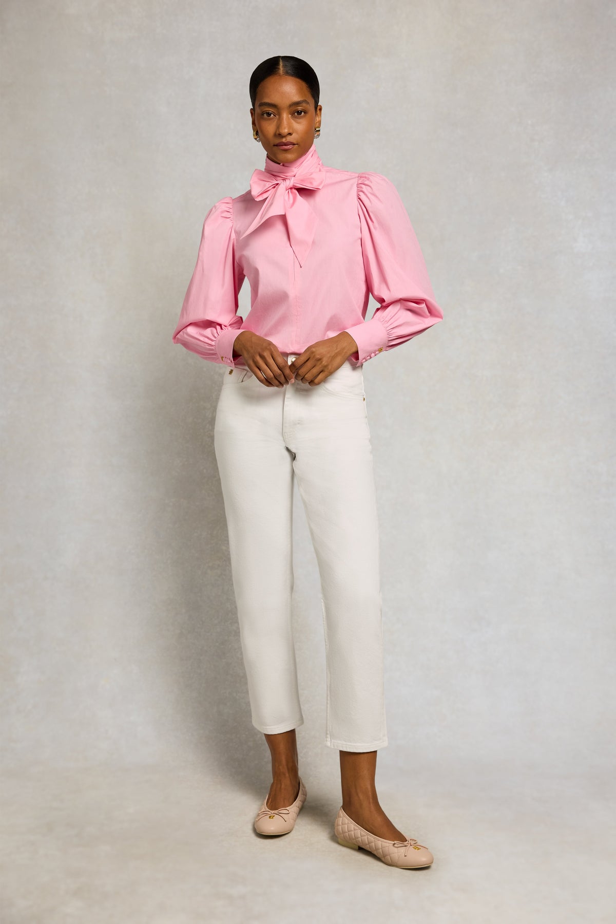 Mid Rise Straight Cropped Jean (White)