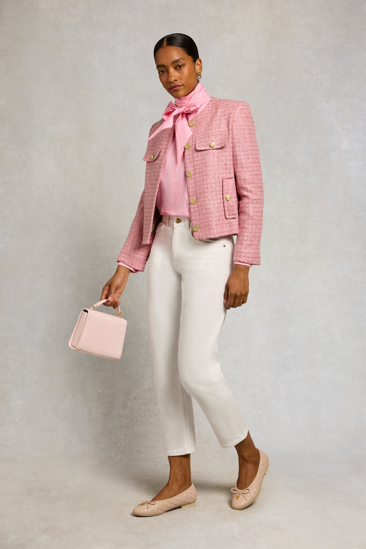 Mid Rise Straight Cropped Jean (White)