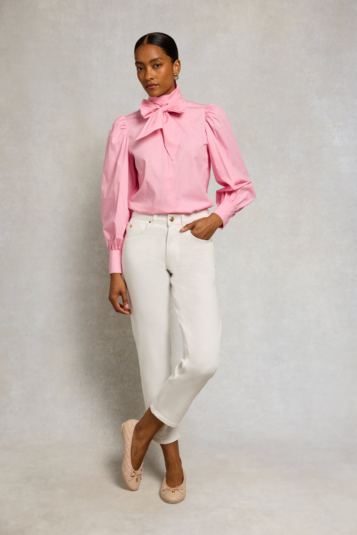 Mid Rise Straight Cropped Jean (White)