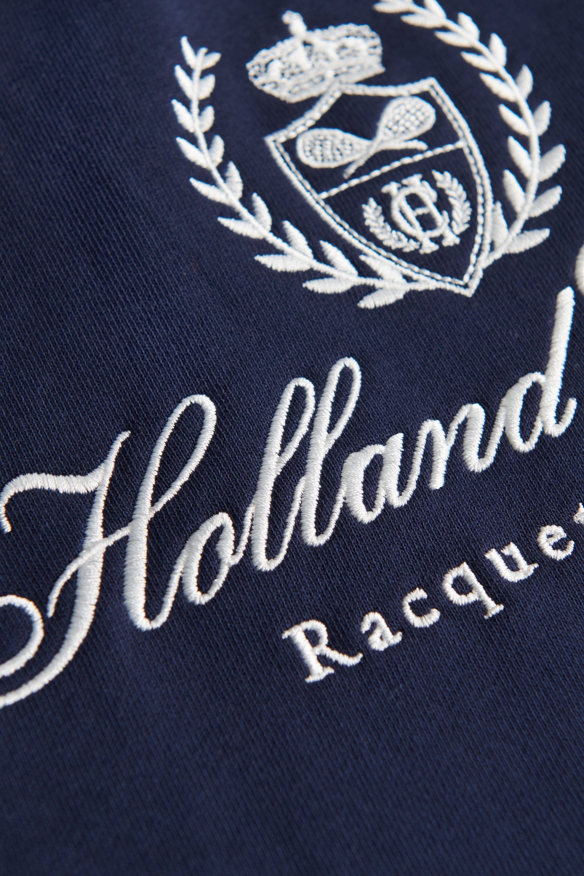 Mock Collar Crew Neck Sweat (Navy)