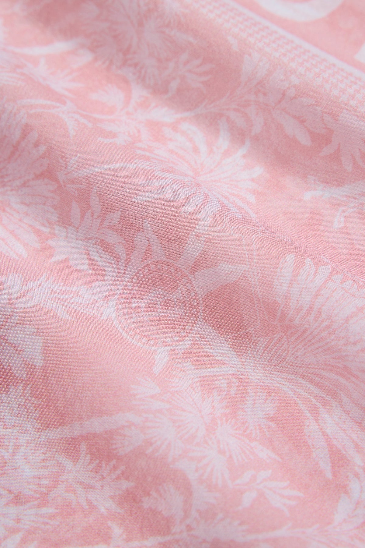 Provence Fine Silk Scarf (Pink Palms)