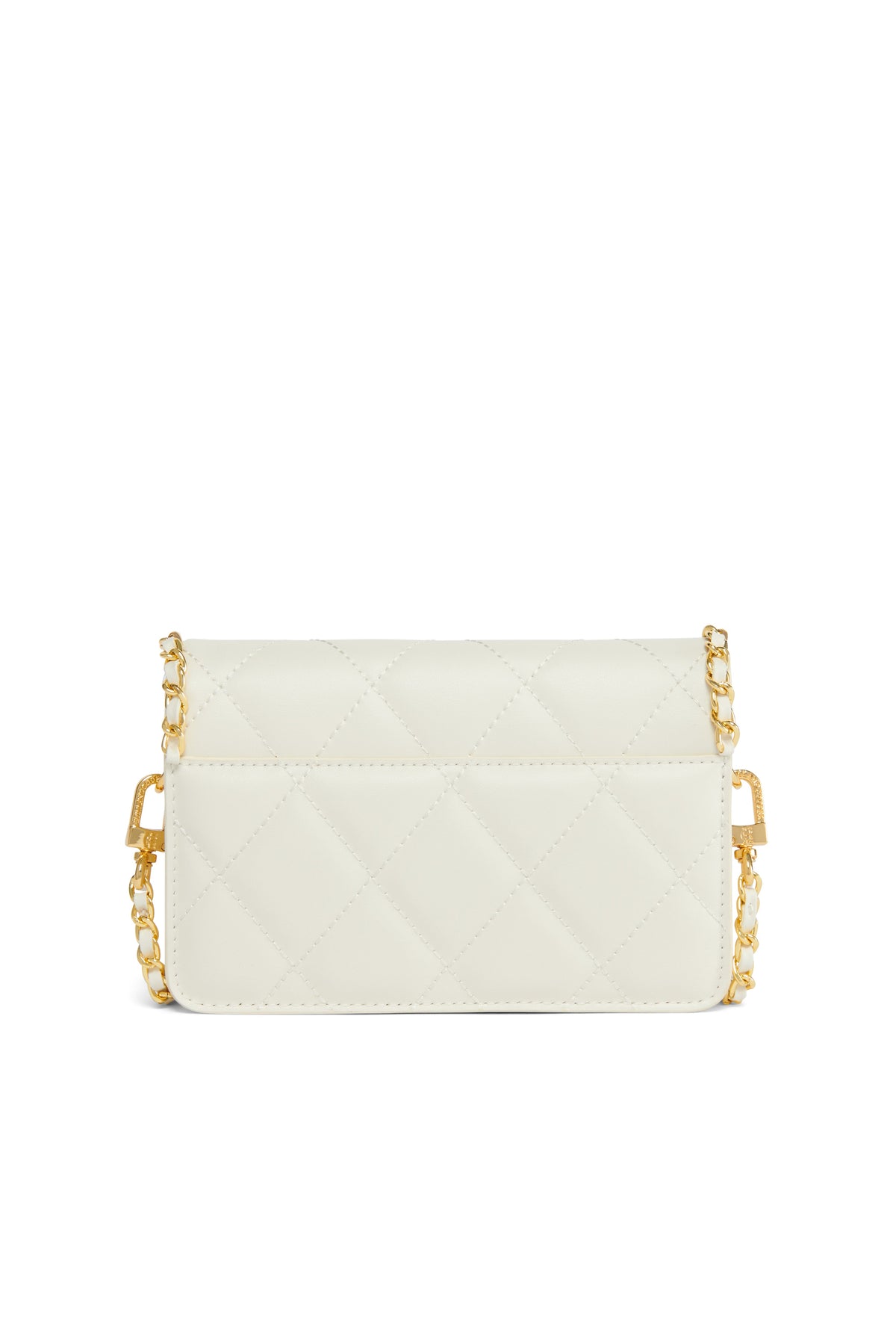 Quilted Chain Crossbody Bag (Cream)