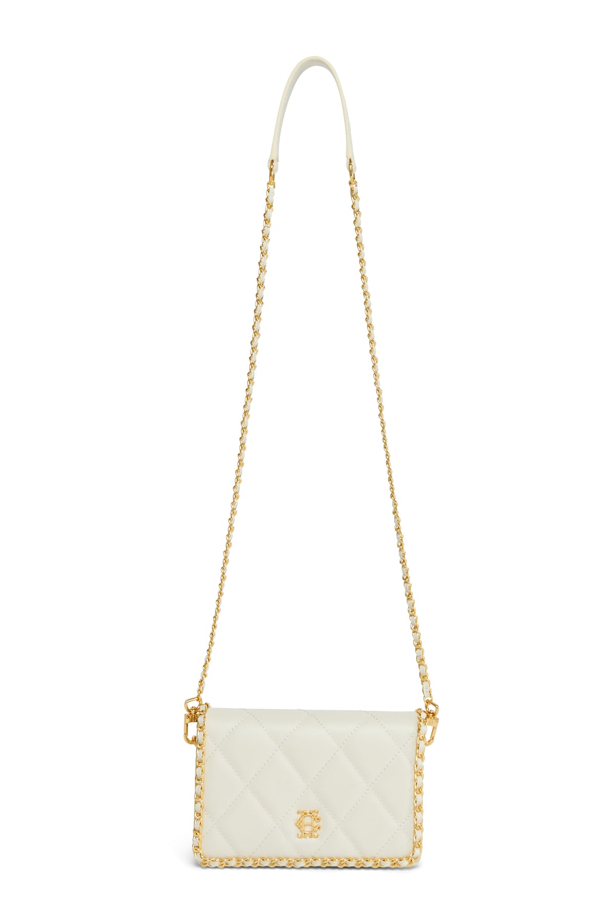 Quilted Chain Crossbody Bag (Cream)