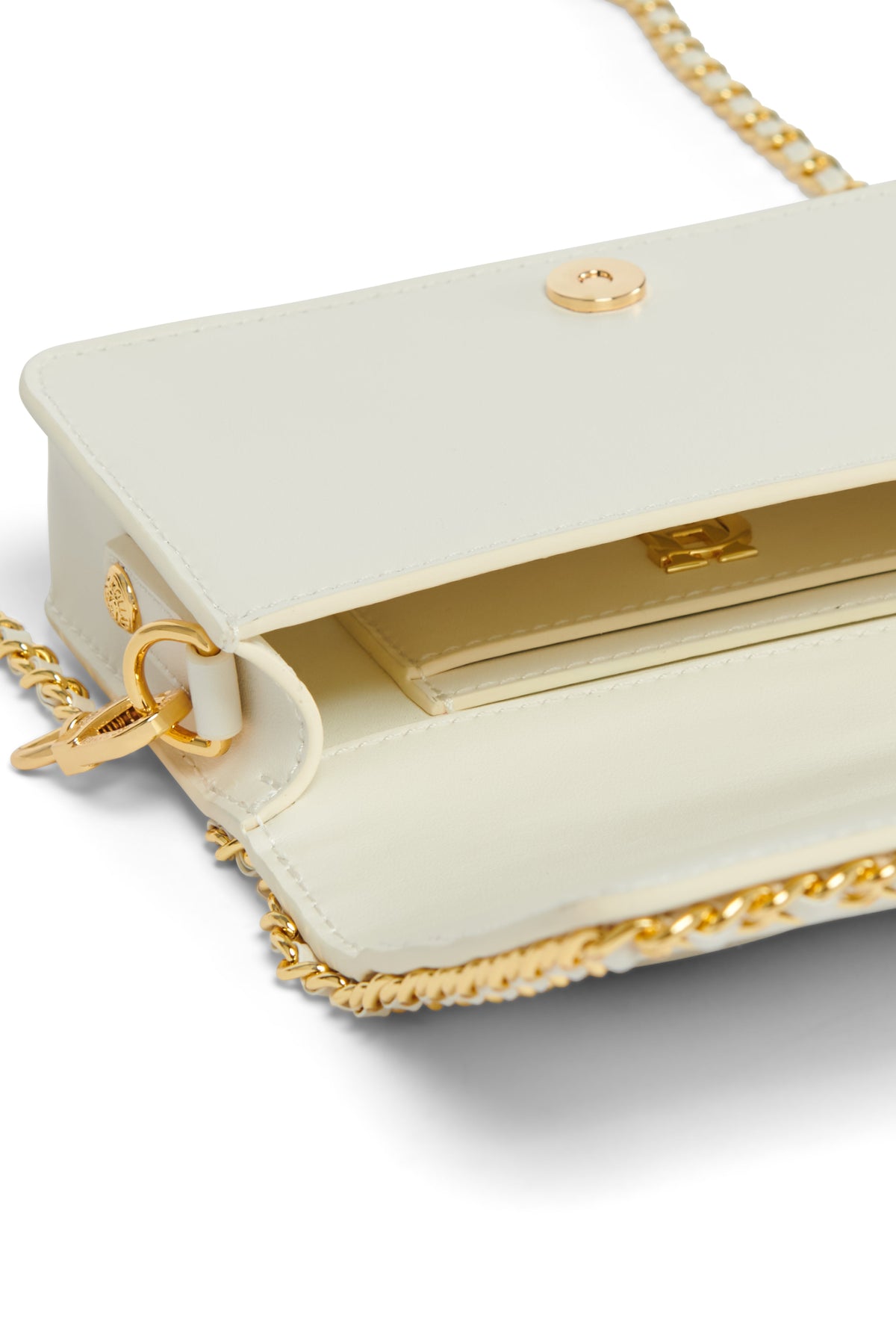 Quilted Chain Crossbody Bag (Cream)
