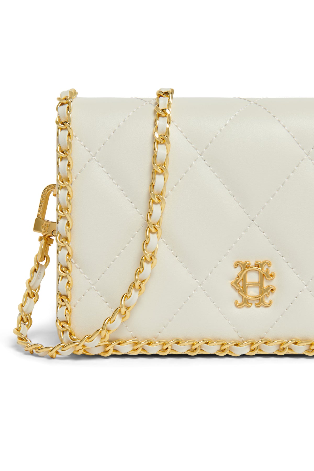Quilted Chain Crossbody Bag (Cream)