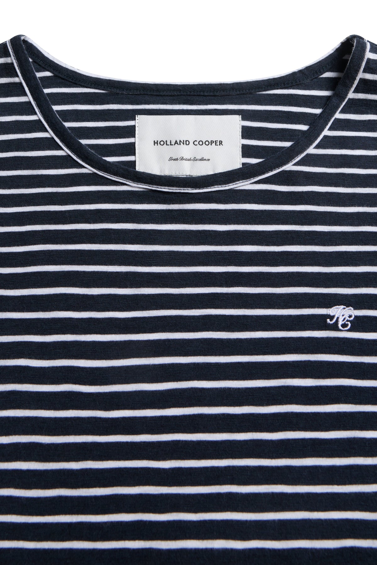 Relaxed Fit Monogram Tee (Navy White)