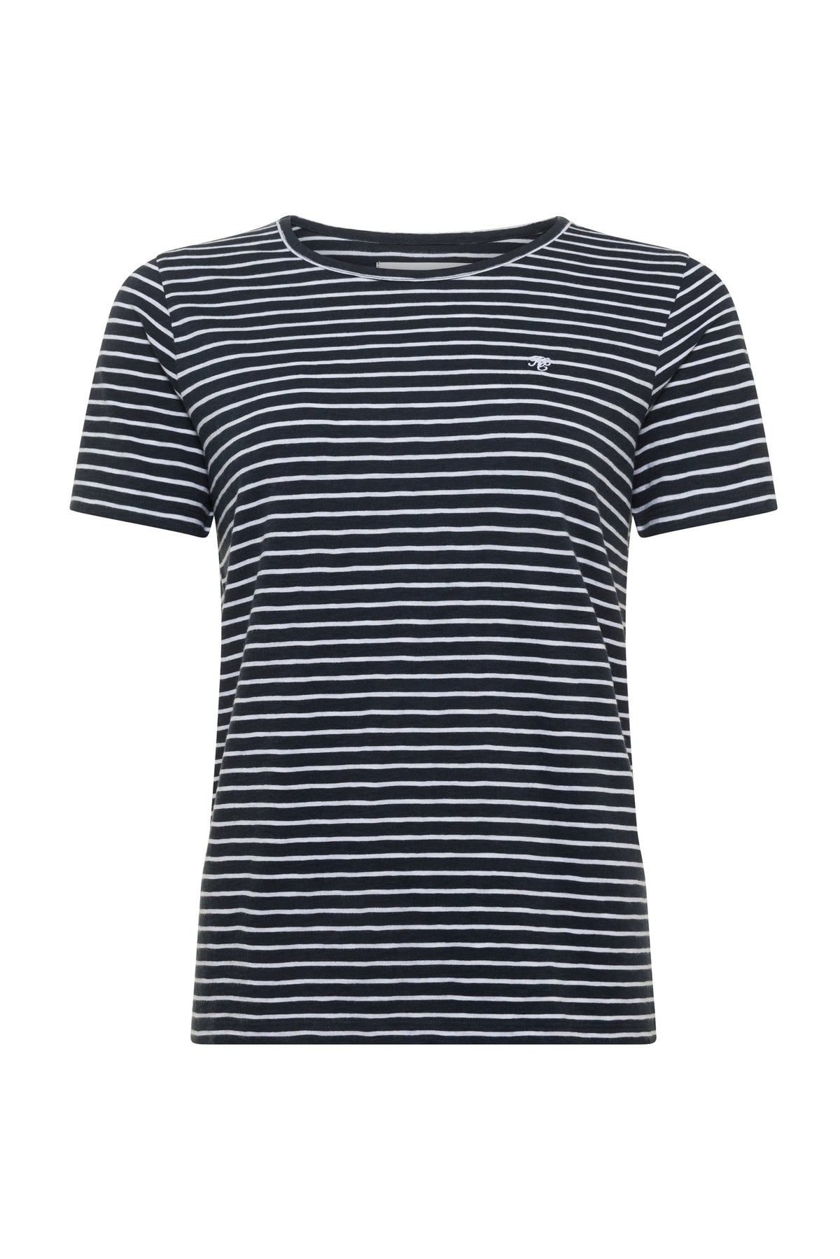 Relaxed Fit Monogram Tee (Navy White)