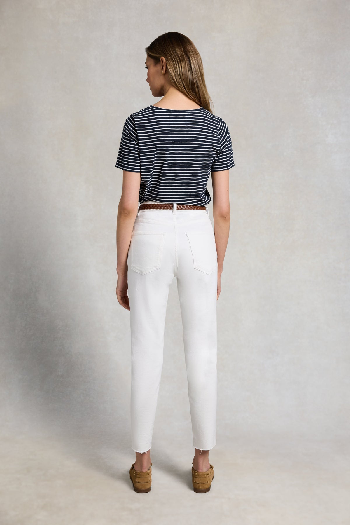 Relaxed Fit Monogram Tee (Navy White)
