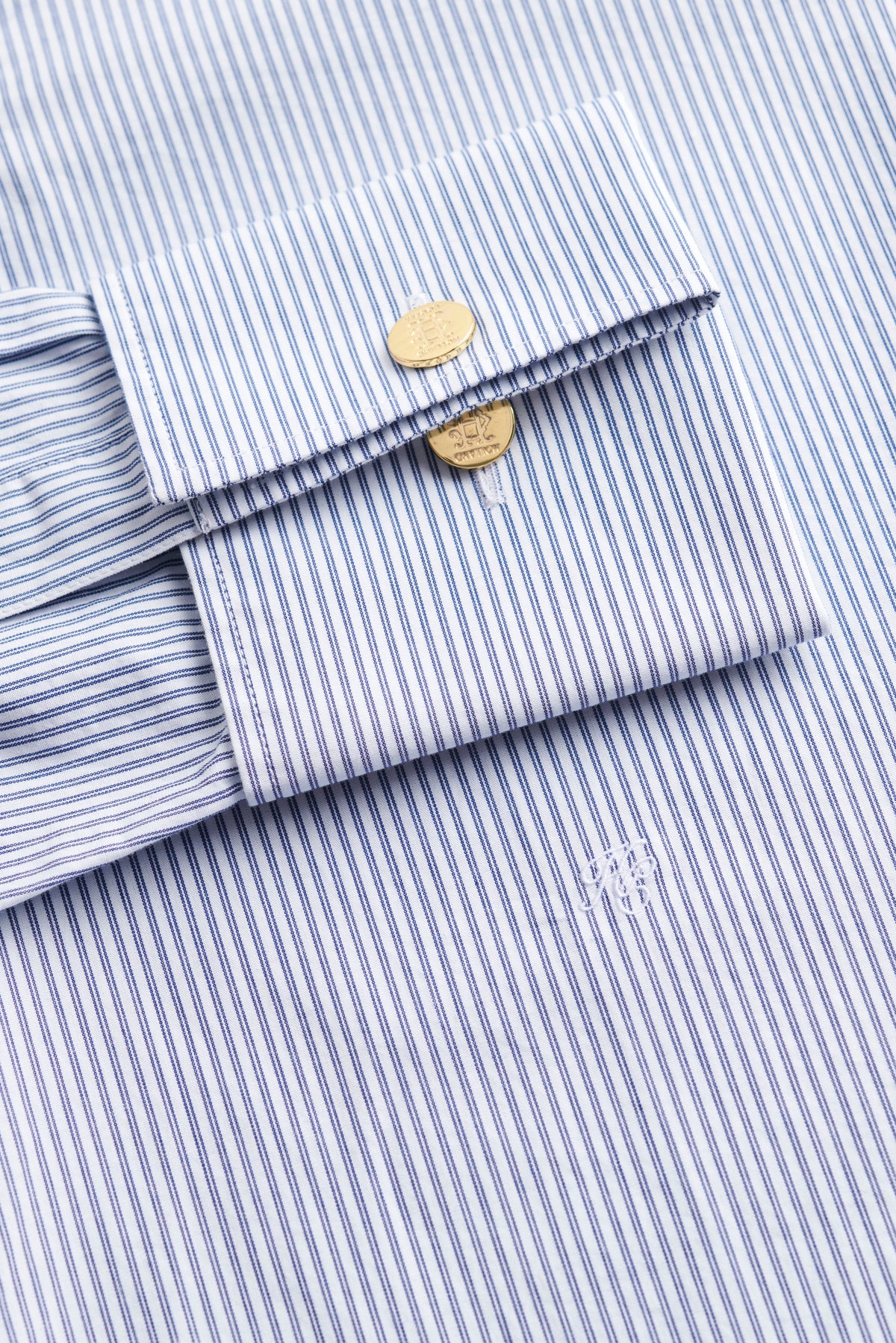 Relaxed Fit Shirt (Fine Navy Double Stripe)
