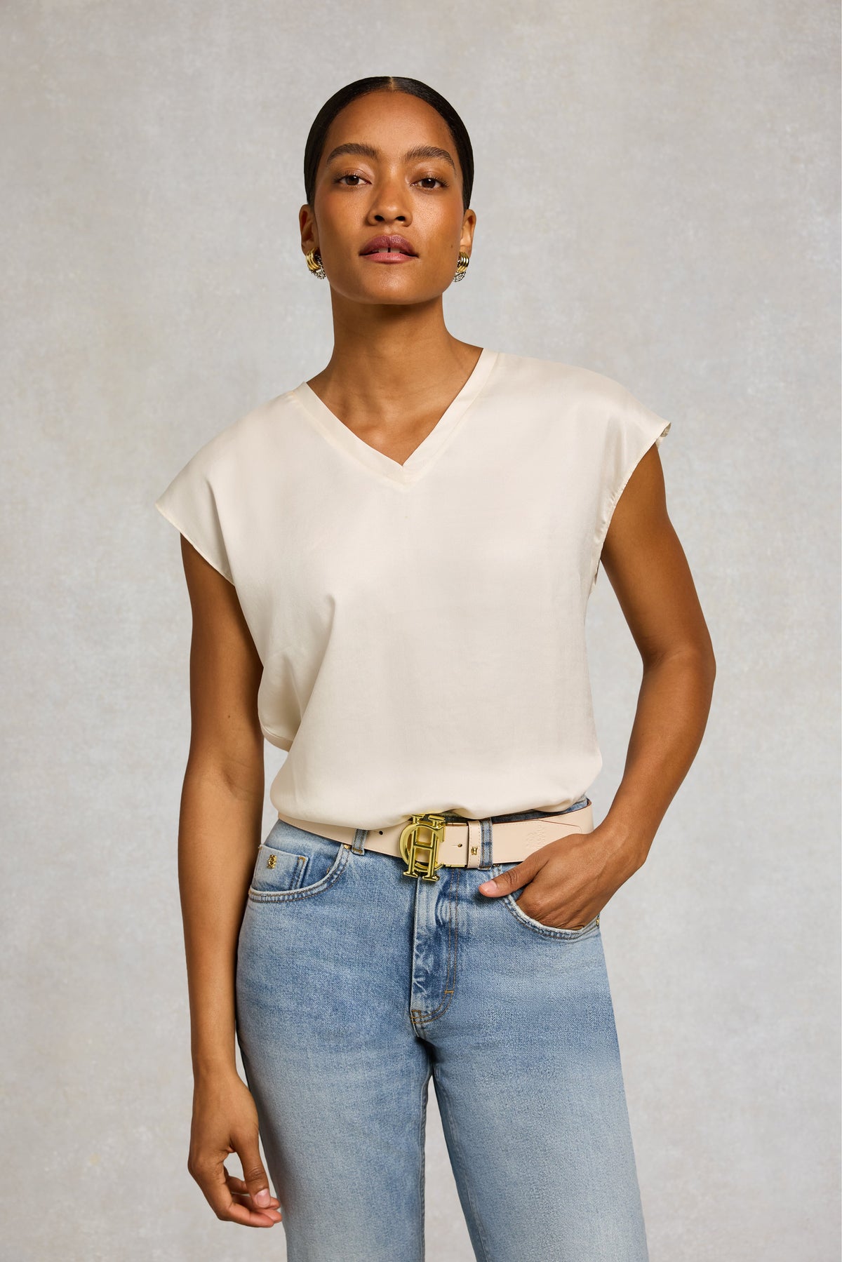 Reversible Classic Belt (Cream Tan)