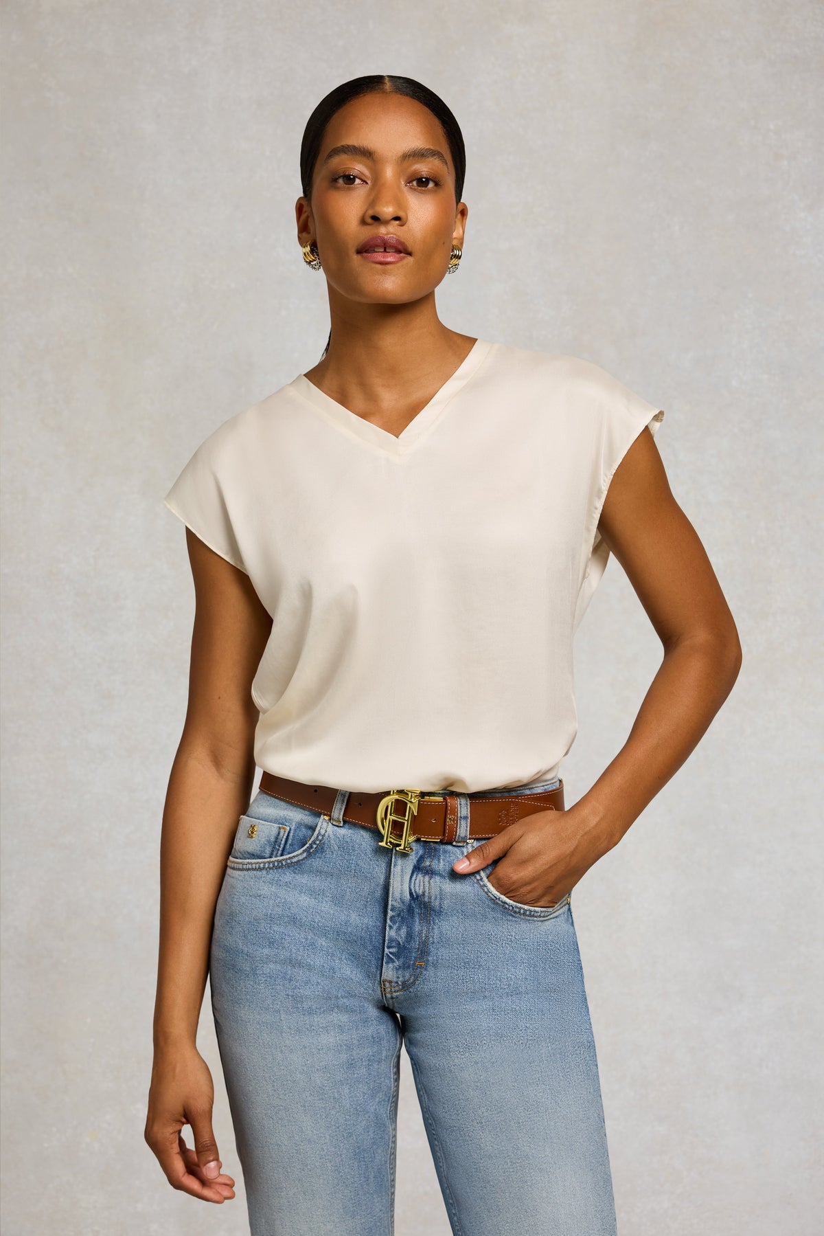 Reversible Classic Belt (Cream Tan)