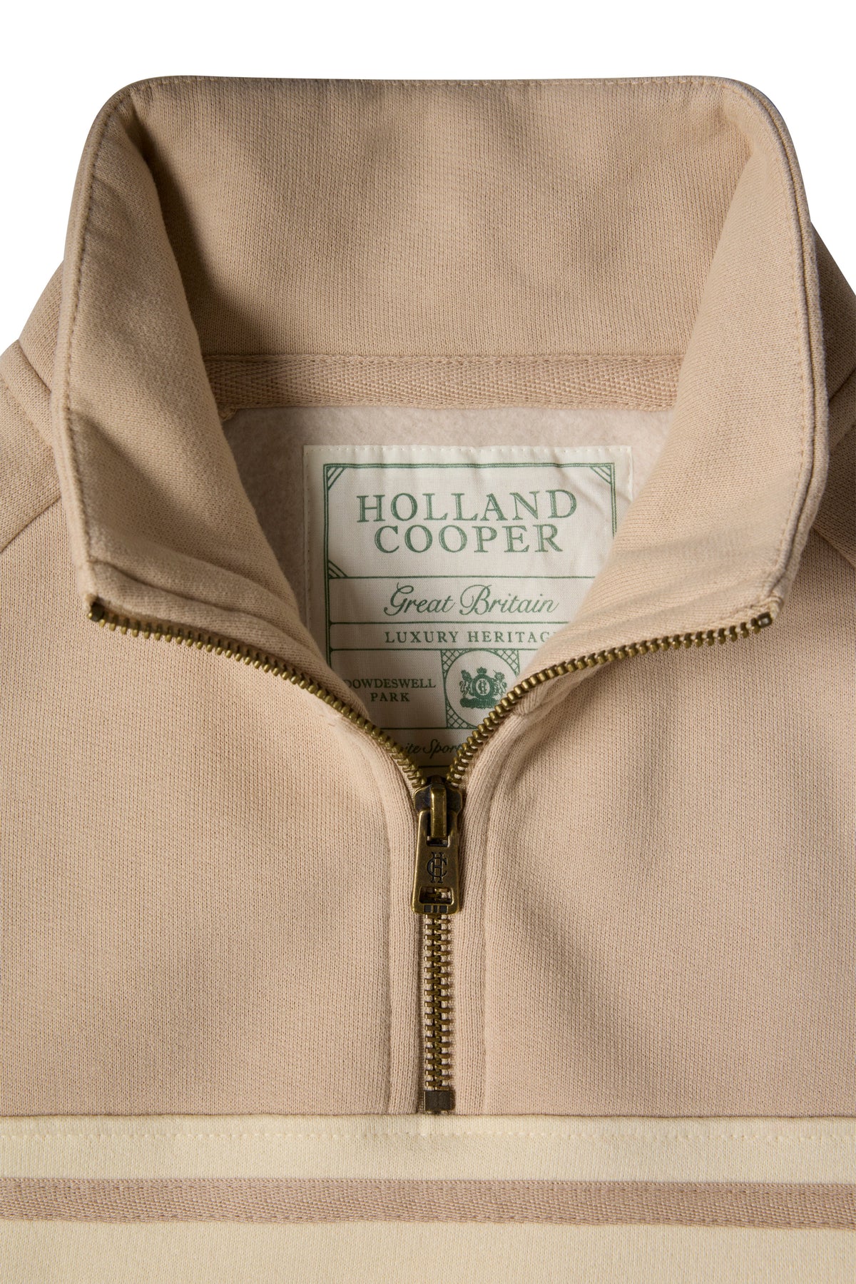 Signature Quarter Zip Sweat (Stone)